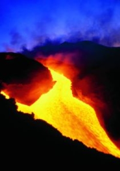 Масса лавы вулкана Этна